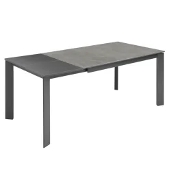 Viadurini Living Ausziehbare Esstische-Ausziehbarer Tisch auf 190 cm aus Keramik, Melamin und Metall – Sara