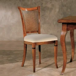 Viadurini Classic Ausziehbare Esstische-Ausziehbarer Tisch auf 200 cm mit 4 Stühlen aus Bassano-Holz, hergestellt in Italien – Bernstein