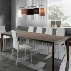 Viadurini Living Ausziehbare Esstische-Ausziehbarer Tisch auf 240 cm aus Holz mit Platte aus MDF – Ruthenium