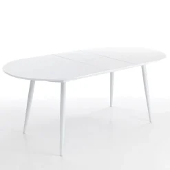 Viadurini Living Ausziehbare Esstische-Ausziehbarer Tisch auf 200 cm aus Metall und weißem MDF – Lobster