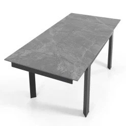 Viadurini Living Ausziehbare Esstische-Ausziehbarer Tisch auf 180 cm in weißem Marmor-Finish – Brotola