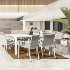 Viadurini in the Garden Gartentische Aus Aluminium|Ausziehbare Gartentische-Ausziehbarer Tisch auf 149 cm aus pulverbeschichtetem Aluminium – Need