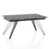 Viadurini Living Ausziehbare Esstische-Ausziehbarer Tisch auf 240 cm aus Keramik und schwarzem Metall – Leila
