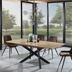 Viadurini Living Ausziehbare Esstische-Ausziehbarer Tisch auf 200 cm aus MDF mit Melaminbeschichtung – Lutezio