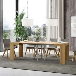 Viadurini Living Ausziehbare Esstische-Ausziehbarer Tisch auf 246 cm aus Mikropartikeln aus Holz, hergestellt in Italien – Baum