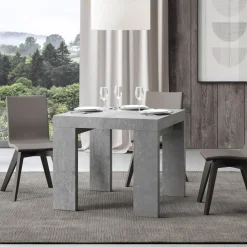 Viadurini Living Ausziehbare Esstische-Ausziehbarer Tisch auf 246 cm aus Mikropartikeln aus Holz, hergestellt in Italien – Baum