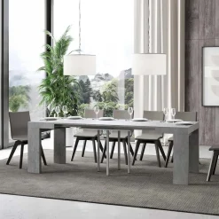 Viadurini Living Ausziehbare Esstische-Ausziehbarer Tisch auf 246 cm aus Mikropartikeln aus Holz, hergestellt in Italien – Baum