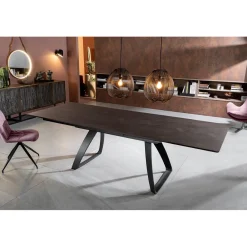 Viadurini Living Ausziehbare Esstische-Ausziehbarer Tisch auf 270 cm mit HPL-Platte und Aluminiumgestell – Villongo