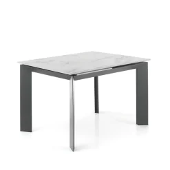 Viadurini Living Ausziehbare Esstische-Ausziehbarer Tisch auf 170 cm aus Stahl und Keramik – Sphinx