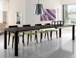 Viadurini Living Esstische Nach Mass|Ausziehbare Esstische-Ausziehbarer Tisch aus Eschenholz mit grau lackierten Seitenbändern - Ketla