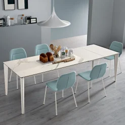Viadurini Living Ausziehbare Esstische-Ausziehbarer Tisch aus Glaskeramik und Metallgestell in verschiedenen Ausführungen - Ariel