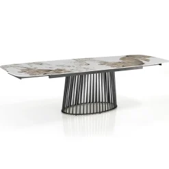 Viadurini Living Ausziehbare Esstische-Ausziehbarer Tisch bis 260 cm in Keramik-, Marmor- und Metallausführung - Veneto