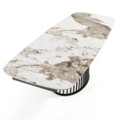 Viadurini Living Ausziehbare Esstische-Ausziehbarer Tisch bis 260 cm in Keramik-, Marmor- und Metallausführung - Veneto