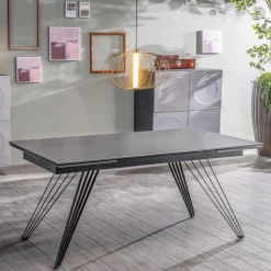 Viadurini Living Ausziehbare Esstische-Ausziehbarer Tisch bis 240 cm aus Keramik und Metall – Bouquet