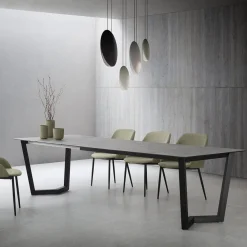 Viadurini Living Ausziehbare Esstische-Ausziehbarer Tisch bis 300 cm Metallbasis Made in Italy - Bastiano