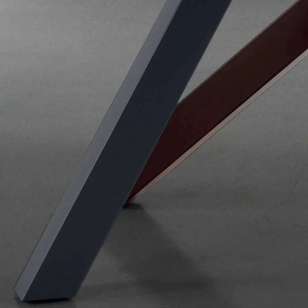 Viadurini Living Ausziehbare Esstische-Ausziehbarer Tisch bis 300 cm aus Fenix und Stahl, hergestellt in Italien – Settimmio