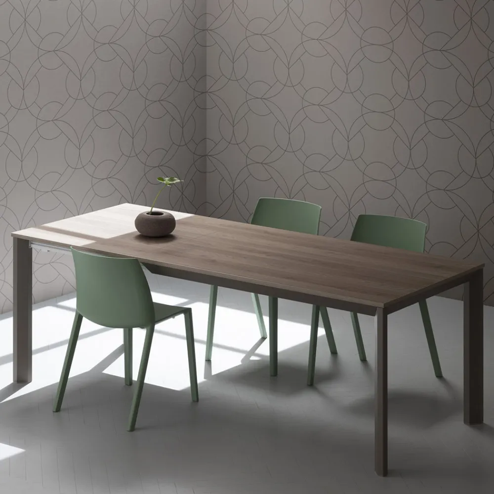 Viadurini Living Ausziehbare Esstische-Ausziehbarer Tisch bis 240 cm Platte aus farbigem HPL Made in Italy - Filiberto