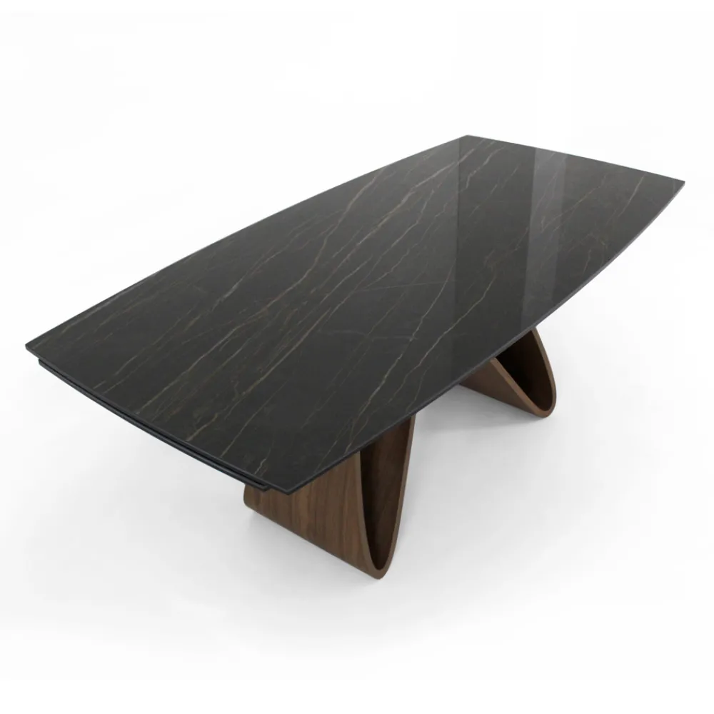 Viadurini Living Esstische-Ausziehbarer Tisch bis 276 cm aus Keramik Noir Desir Made in Italy - Equator