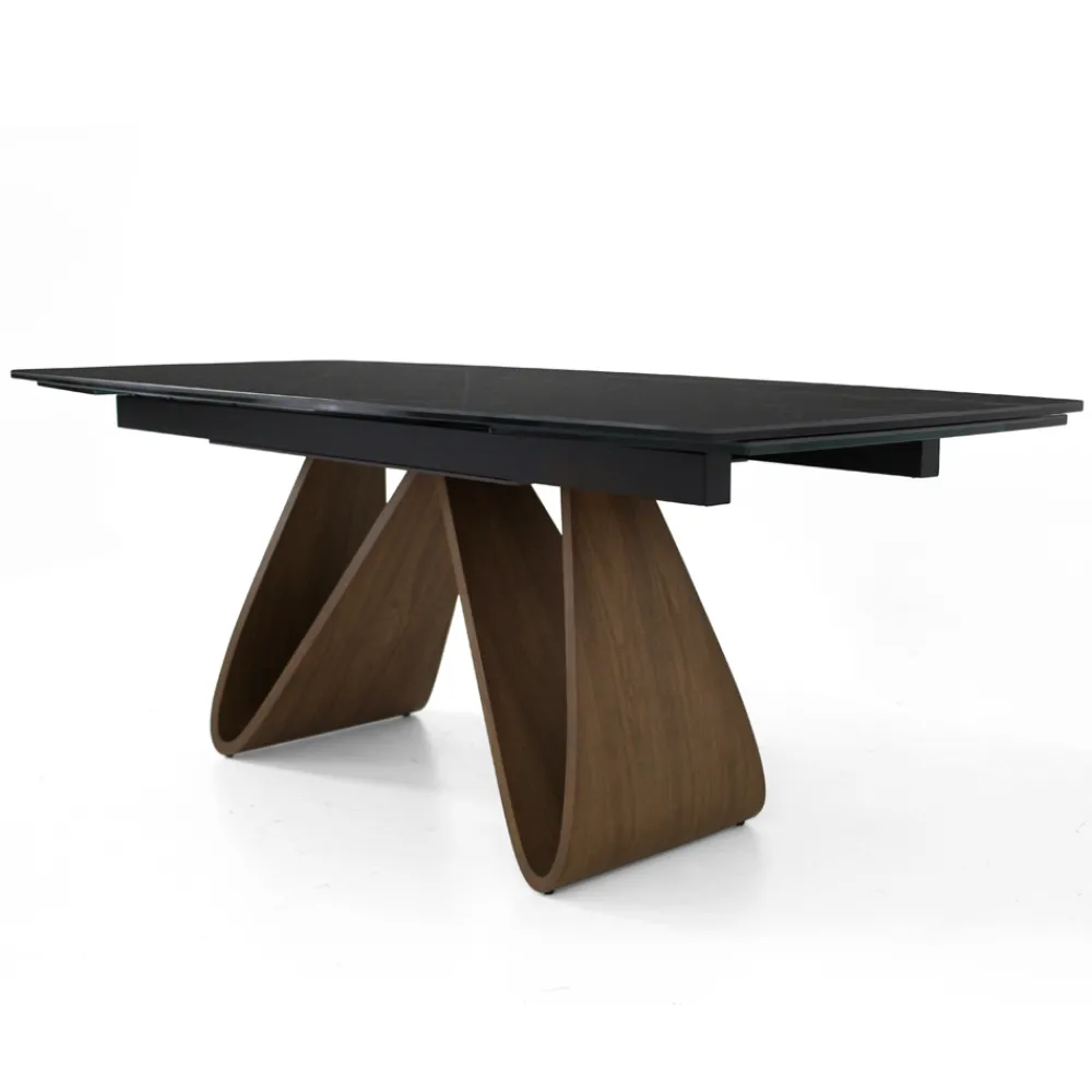 Viadurini Living Esstische-Ausziehbarer Tisch bis 276 cm aus Keramik Noir Desir Made in Italy - Equator