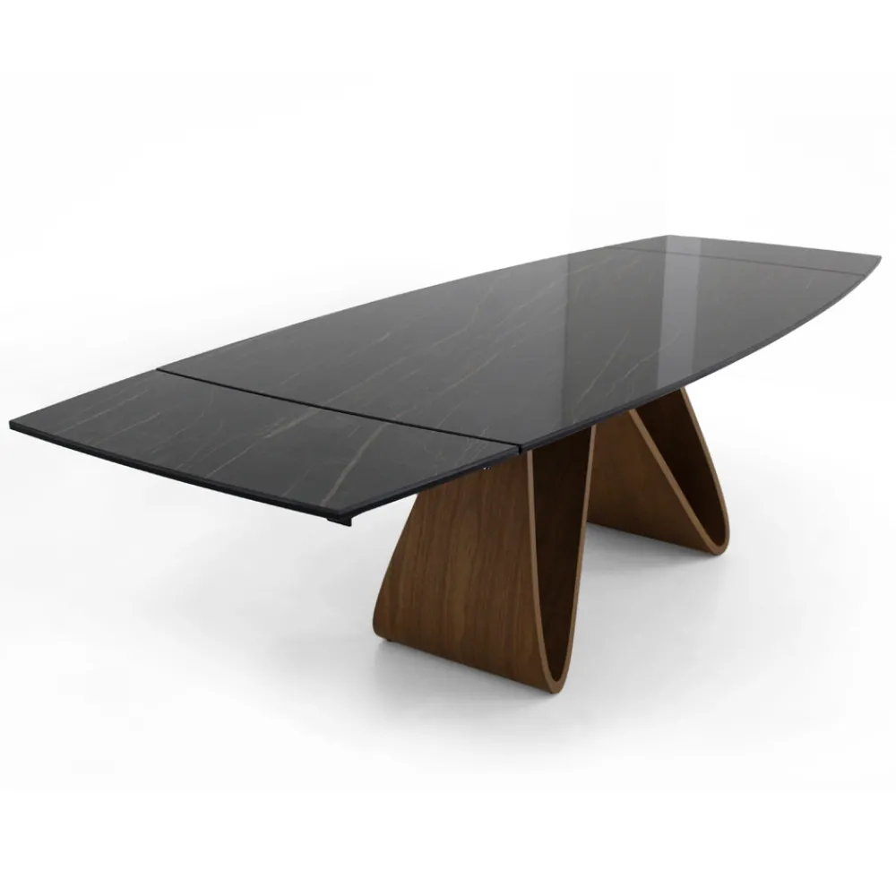 Viadurini Living Esstische-Ausziehbarer Tisch bis 276 cm aus Keramik Noir Desir Made in Italy - Equator