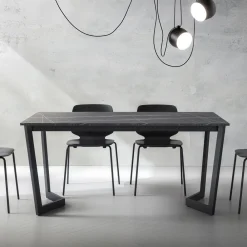 Viadurini Living Ausziehbare Esstische-Ausziehbarer Tisch bis 238 cm Metall und farbiges Hpl Made in Italy - Pablito