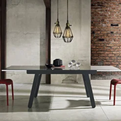 Viadurini Living Ausziehbare Esstische-Ausziehbarer Tisch bis 240 cm aus lackiertem Holz Made in Italy - lackiert