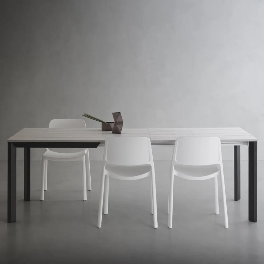 Viadurini Living Ausziehbare Esstische-Ausziehbarer Tisch bis 232 cm quadratisch aus HPL Made in Italy - Filiberto