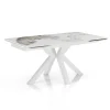 Viadurini Living Ausziehbare Esstische-Ausziehbarer Tisch bis 240 cm aus Keramik mit poliertem Onyxmarmor-Finish - Piedmont