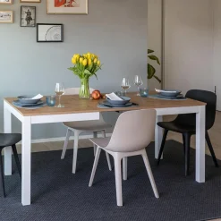 Viadurini Living Ausziehbare Esstische-Ausziehbarer Tisch bis 210 cm aus Melamin und Massivholz Made in Italy - Gustavo