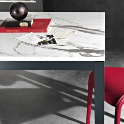 Viadurini Living Ausziehbare Esstische-Ausziehbarer Tisch bis 180 cm aus anthrazitfarbenem Metall Made in Italy - Beatrise