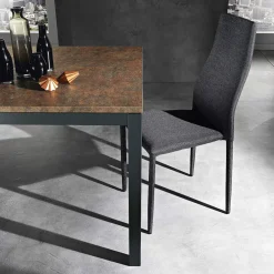 Viadurini Living Ausziehbare Esstische-Ausziehbarer Tisch bis 180 cm aus anthrazitfarbenem Metall Made in Italy - Beatrise