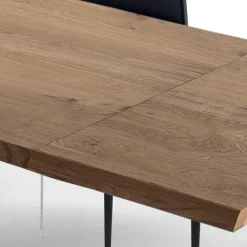 Viadurini Living Ausziehbare Esstische-Ausziehbarer Tisch bis 300 cm aus furniertem Holz und Glas – Tear