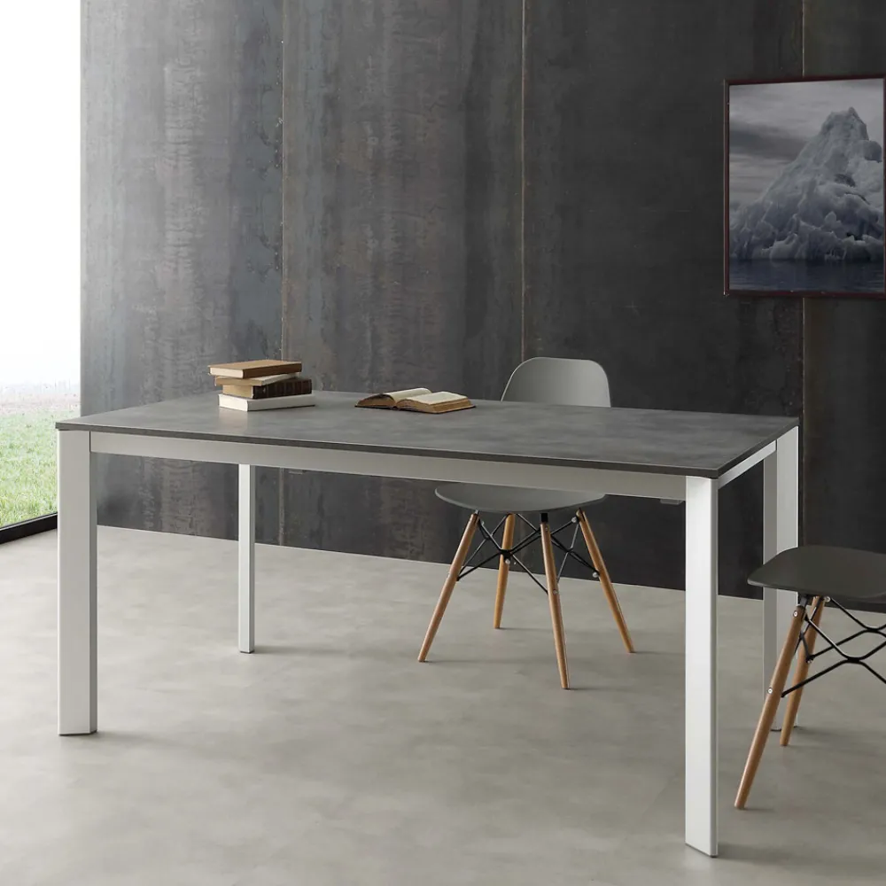 Viadurini Living Ausziehbare Esstische-Ausziehbarer Tisch bis zu 3 Meter aus Aluminium und Urbino-Melamin