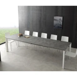 Viadurini Living Ausziehbare Esstische-Ausziehbarer Tisch bis zu 3 Meter aus Aluminium und Urbino-Melamin