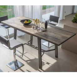 Viadurini Living Ausziehbare Esstische-Ausziehbarer Tisch bis zu 280 cm aus Holz und Metall Made in Italy - Gallotto