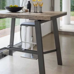 Viadurini Living Ausziehbare Esstische-Ausziehbarer Tisch bis zu 280 cm aus Holz und Metall Made in Italy - Gallotto