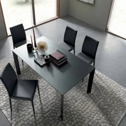 Viadurini Living Ausziehbare Esstische-Ausziehbarer Tisch Bis zu 250 cm mit Glasplatte Made in Italy - Pitagora