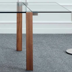 Viadurini Living Esstische Nach Mass|Ausziehbare Esstische-Ausziehbarer Tisch Bis zu 280 cm aus transparentem Glas Made in Italy - Sopot
