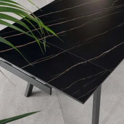 Viadurini Living Ausziehbare Esstische-Ausziehbarer Tisch bis zu 200 cm aus gesintertem Stein mit Marmoreffekt – Ananas