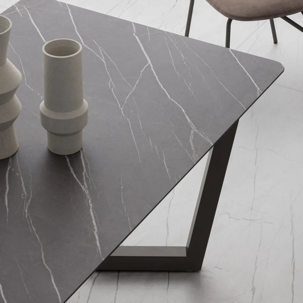 Viadurini Living Ausziehbare Esstische-Ausziehbarer Tisch bis zu 300 cm aus geschichtetem HPL Made in Italy - Bastiano