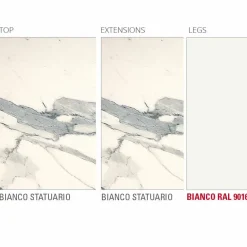 Viadurini Living Ausziehbare Esstische-Ausziehbarer Tisch Bis zu 238 cm aus Laminam und Metall Made in Italy - Remigio