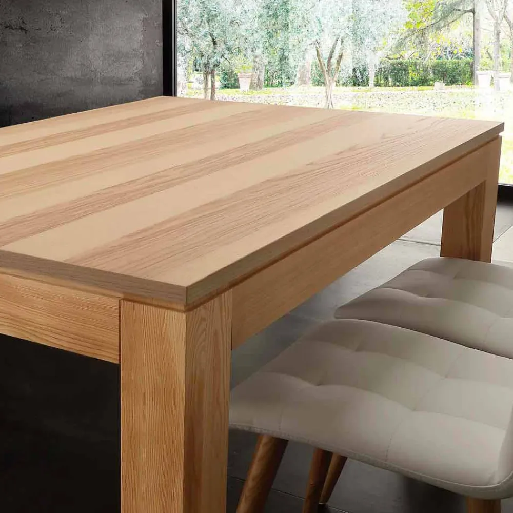 Viadurini Living Ausziehbare Esstische-Ausziehbarer Tisch mit Beinen aus Massivholz Indiana