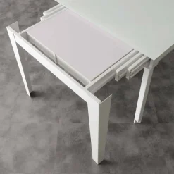Viadurini Living Ausziehbare Esstische-Ausziehbarer Tisch mit Glasplatte in modernem Design Baltimora