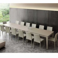 Viadurini Living Ausziehbare Esstische-Ausziehbarer Tisch mit Glasplatte in modernem Design Baltimora