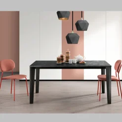 Viadurini Living Ausziehbare Esstische-Ausziehbarer Tisch mit Melaminplatte und Metallgestell - Ariel