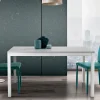 Viadurini Living Ausziehbare Esstische-Ausziehbarer Tisch mit weißen Metallbeinen und Melaminplatte - Shaila