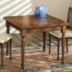 Viadurini Classic Ausziehbare Esstische-Ausziehbarer Tisch und 2 Stühle aus patiniertem Walnussholz, hergestellt in Italien – Biotite