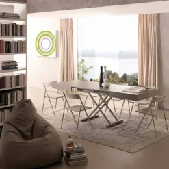 Viadurini Living Tisch Höhenverstellbar-Ausziehbarer Tisch, von Beistelltisch zu Esstisch Gilmore