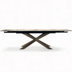 Viadurini Living Ausziehbare Esstische-Ausziehbarer tonnenförmiger Tisch mit integrierten Verlängerungen, hergestellt in Italien – Grotta