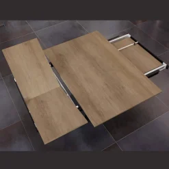 Viadurini Living Ausziehbare Esstische-Ausziehbarer und breiterer Esstisch aus Melamin und Metall – Devendra